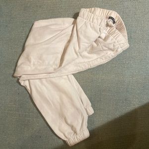 Brandy Melville Rose Sweatpnts in white. Hardly worn